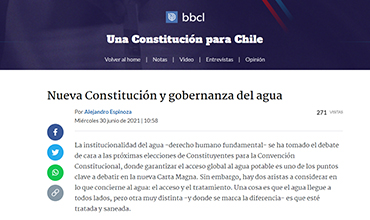 biobiochile.cl / Nueva Constitución y gobernanza del Agua / Por: Alejandro Espinoza